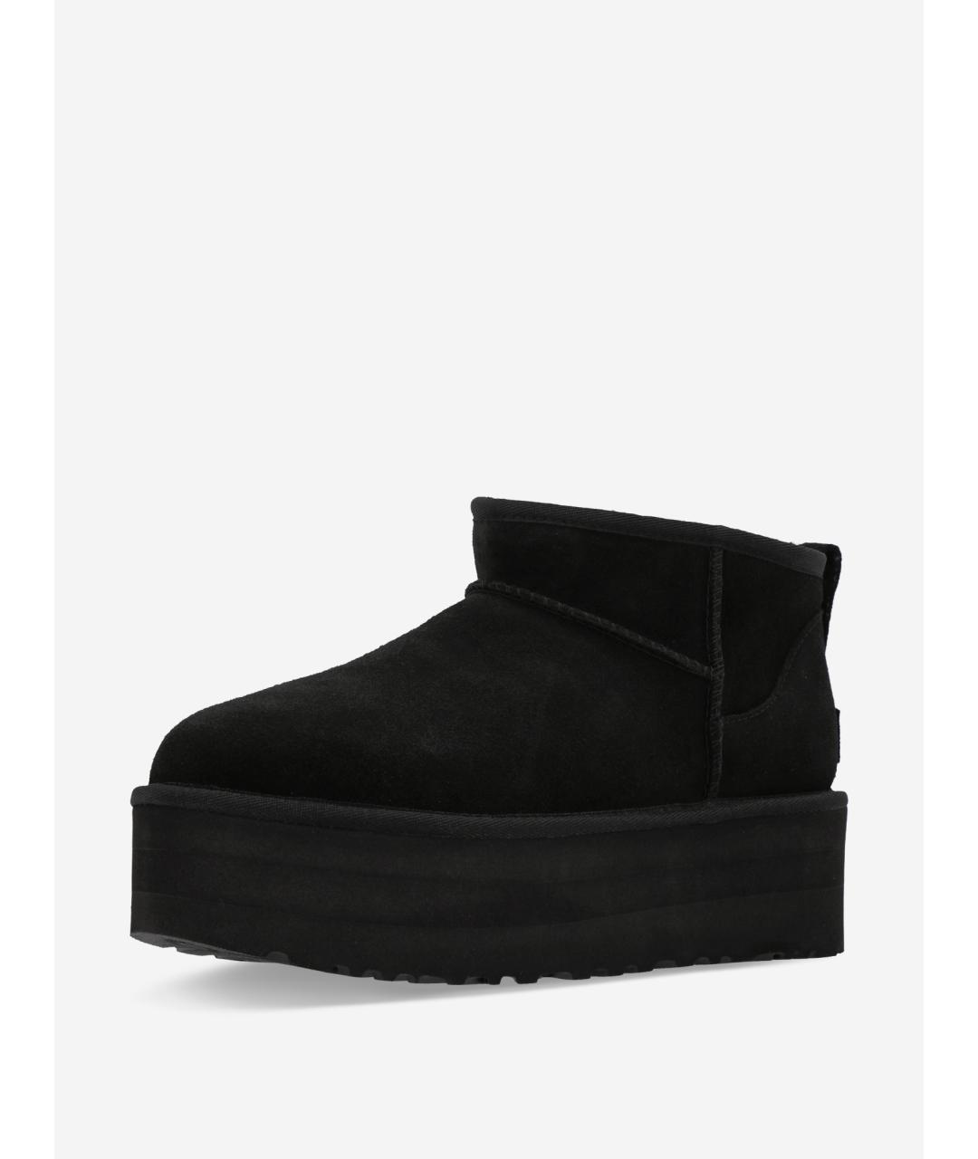 UGG AUSTRALIA Черные кожаные ботинки, фото 2