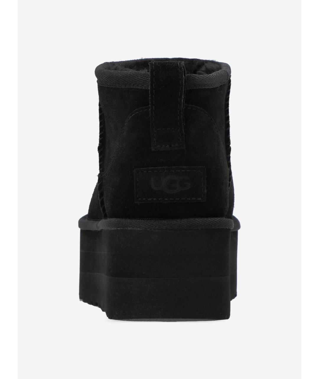UGG AUSTRALIA Черные кожаные ботинки, фото 4