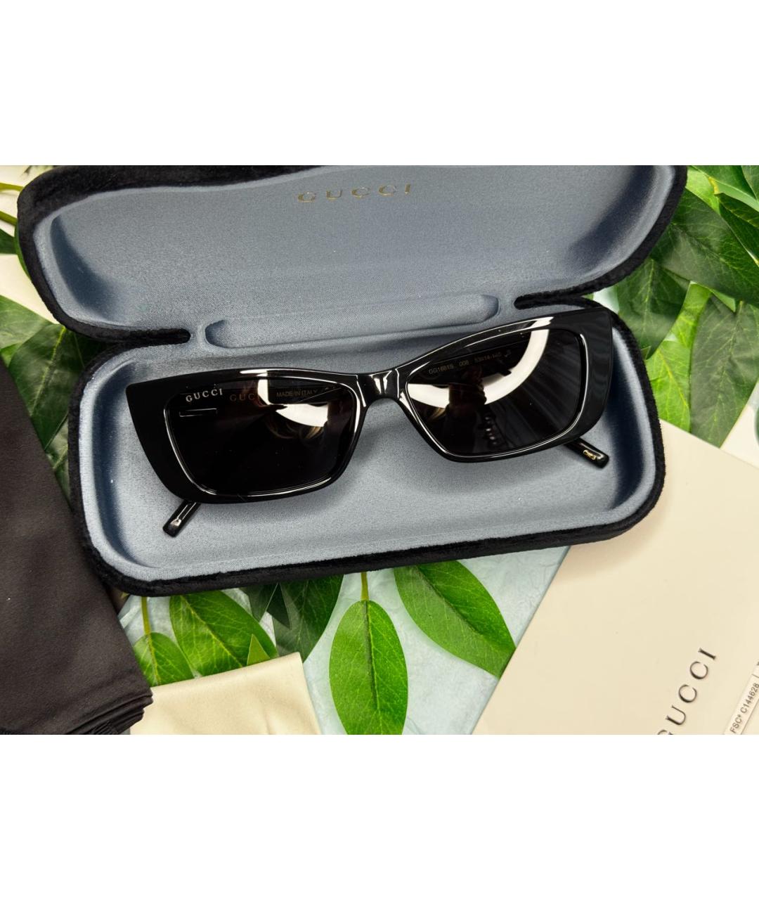 GUCCI Черные пластиковые солнцезащитные очки, фото 5
