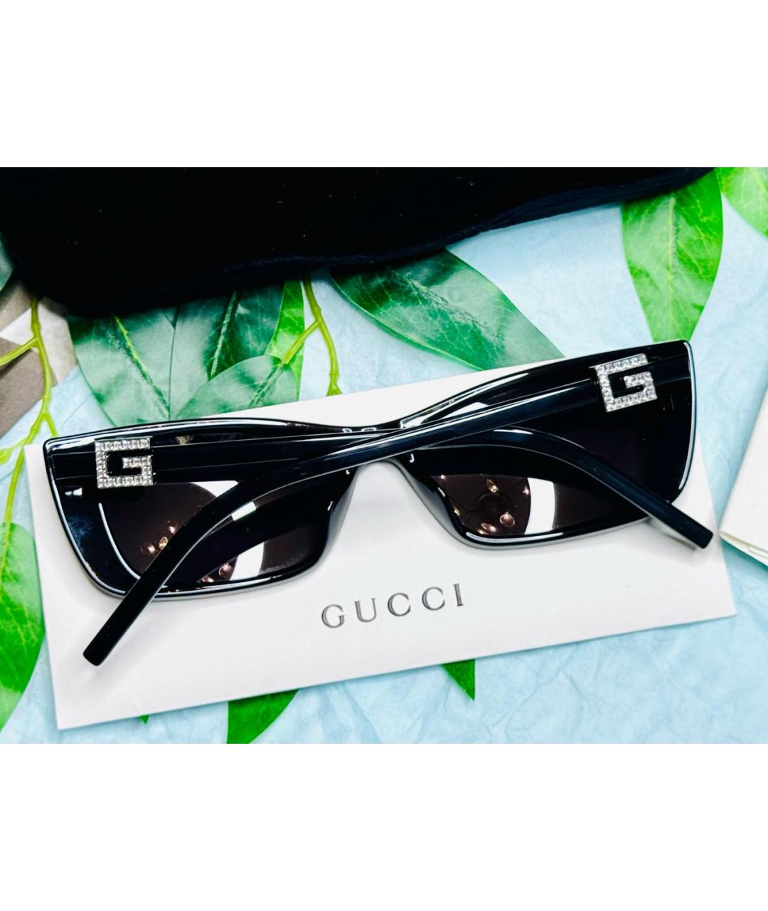 GUCCI Черные пластиковые солнцезащитные очки, фото 3