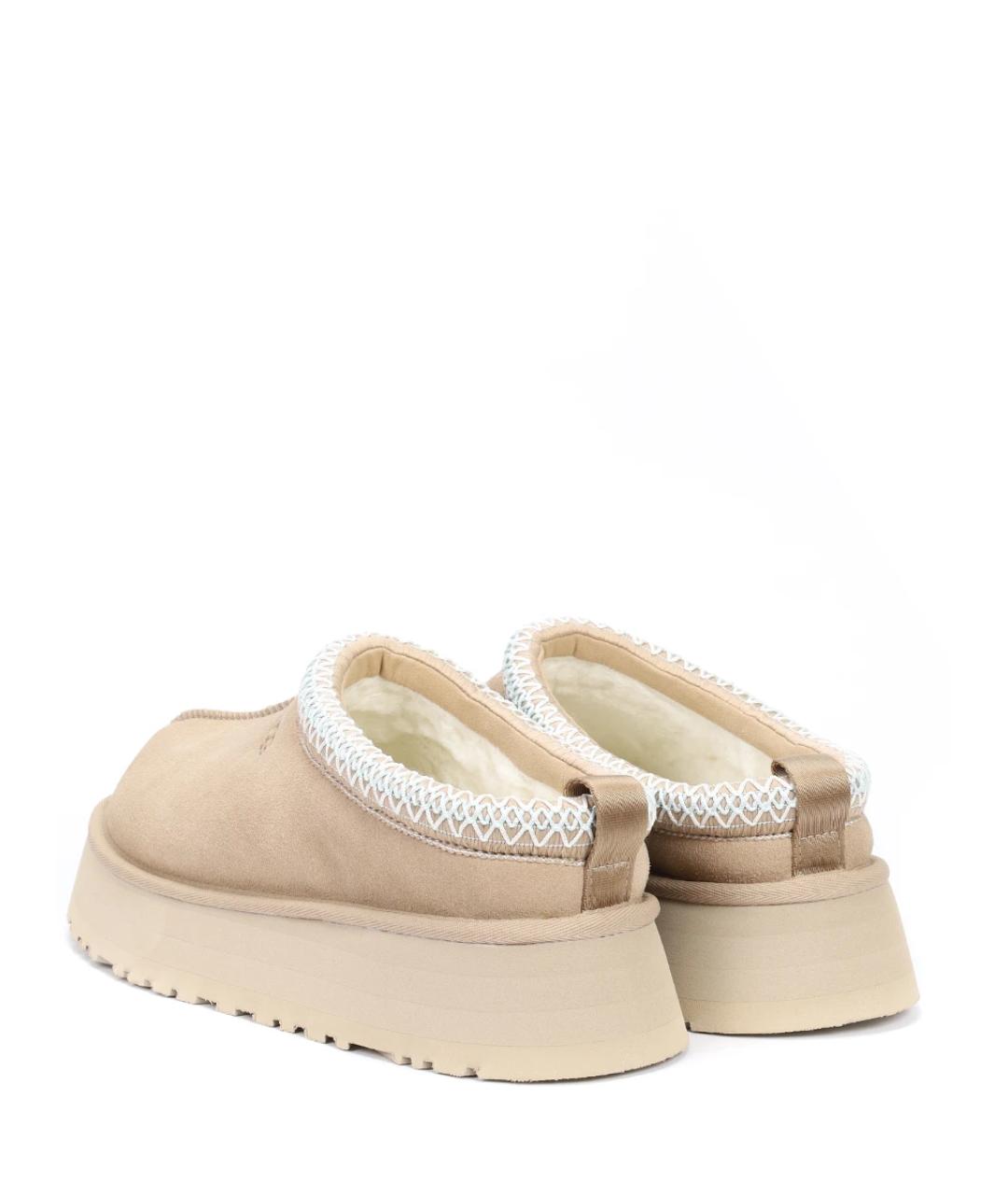 UGG AUSTRALIA Бежевые кожаные ботинки, фото 4