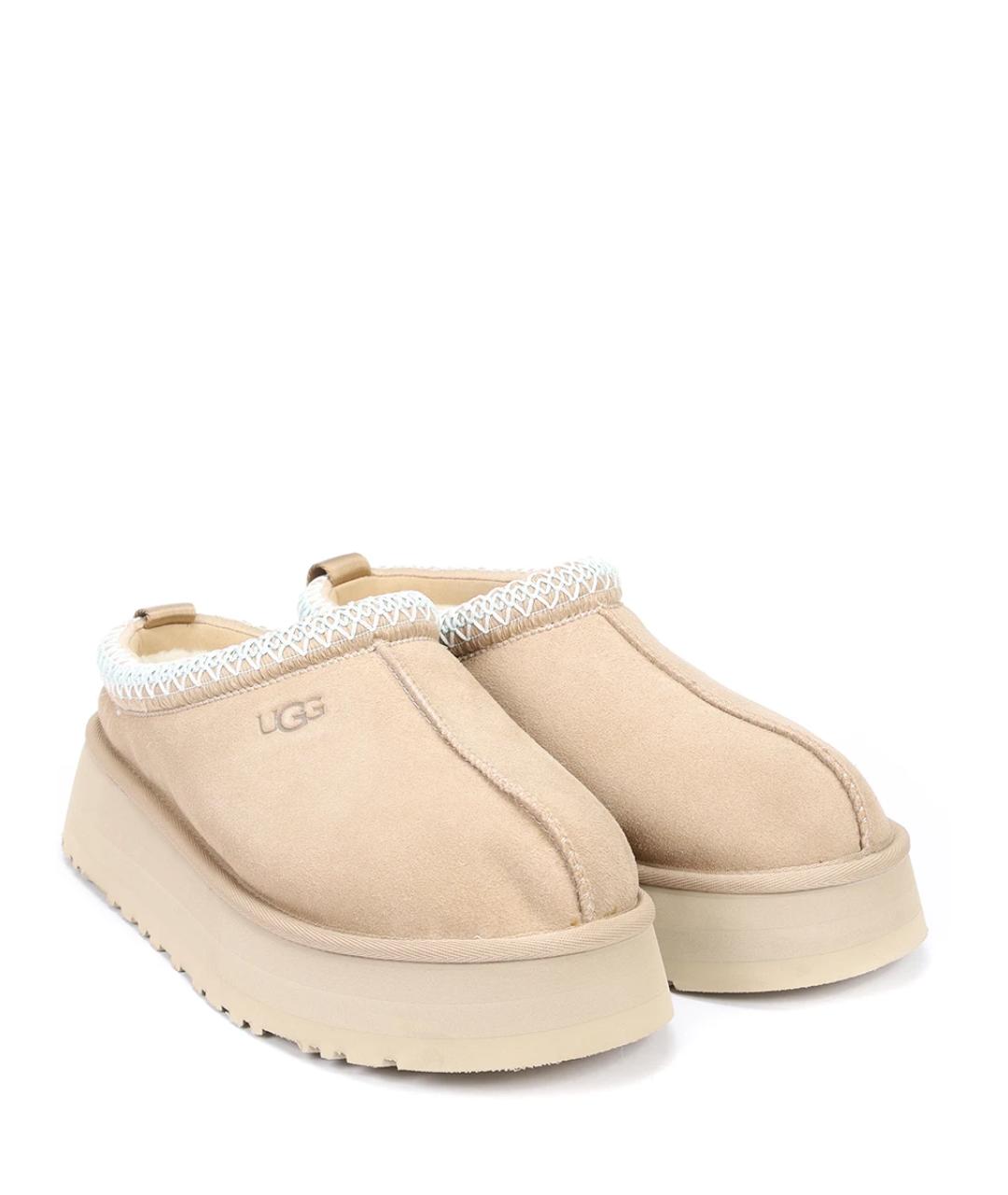 UGG AUSTRALIA Бежевые кожаные ботинки, фото 2