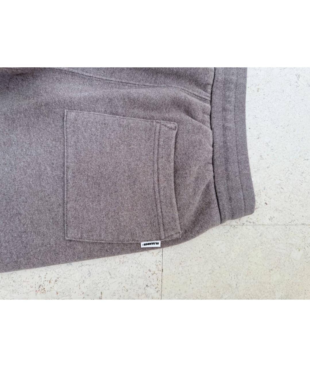JIL SANDER Бежевые хлопковые спортивные брюки и шорты, фото 6