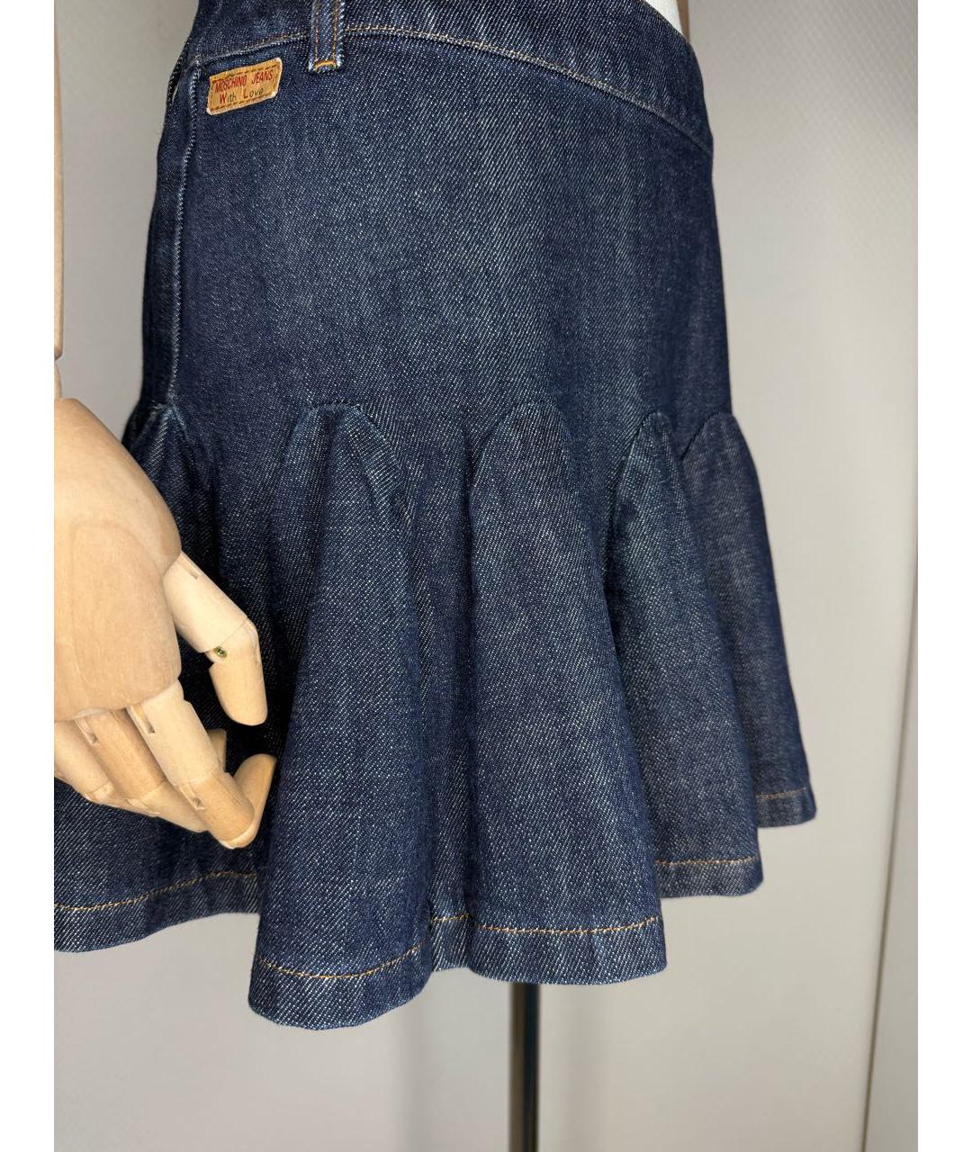 MOSCHINO JEANS Синяя деним юбка мини, фото 8