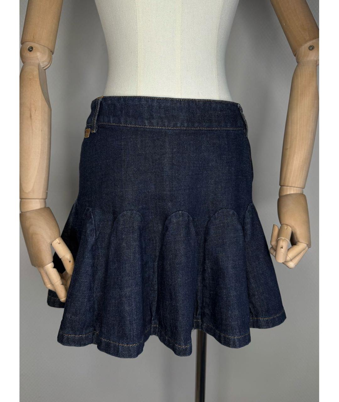 MOSCHINO JEANS Синяя деним юбка мини, фото 5