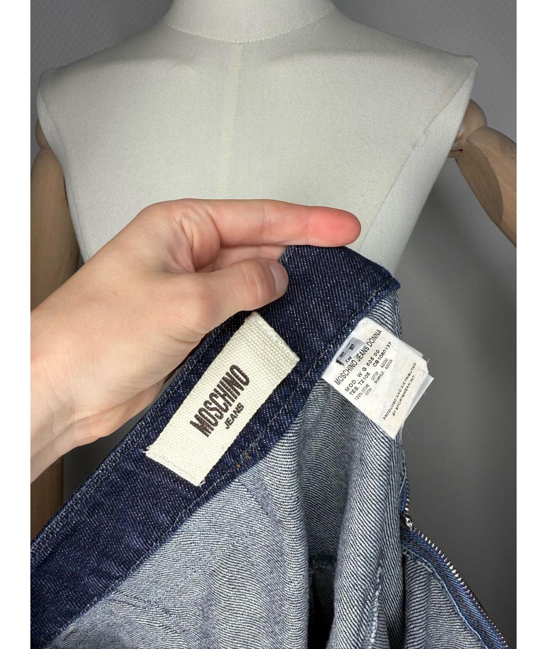 MOSCHINO JEANS Синяя деним юбка мини, фото 6