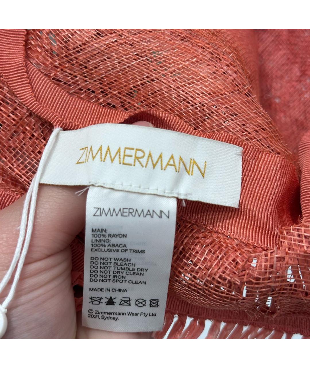 ZIMMERMANN Коралловая панама, фото 5