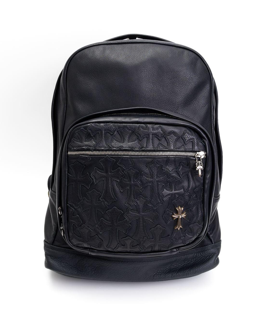 CHROME HEARTS Черный кожаный рюкзак, фото 6