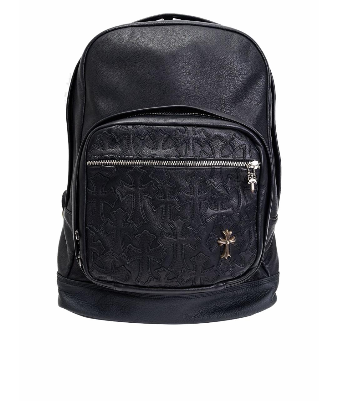 CHROME HEARTS Черный кожаный рюкзак, фото 1