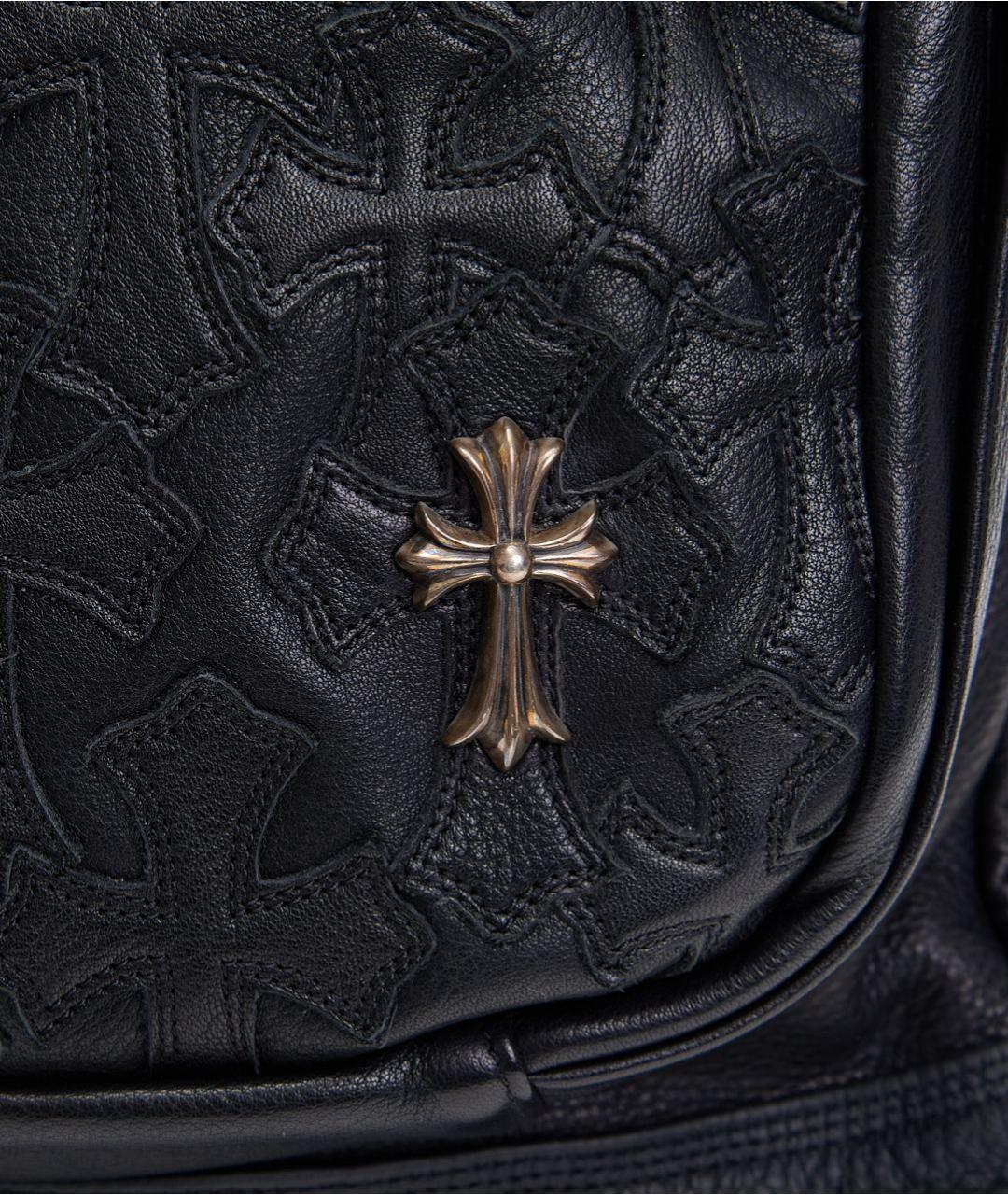 CHROME HEARTS Черный кожаный рюкзак, фото 4