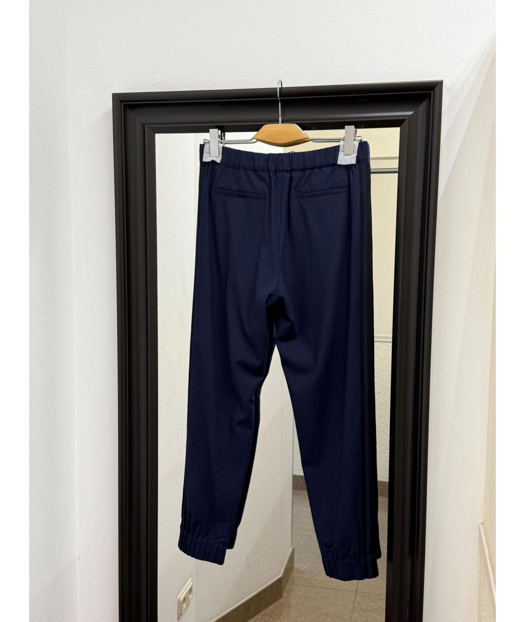 SPORTMAX Синие вискозные прямые брюки, фото 2