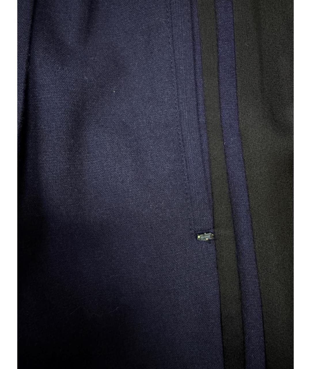 SPORTMAX Синие вискозные прямые брюки, фото 5