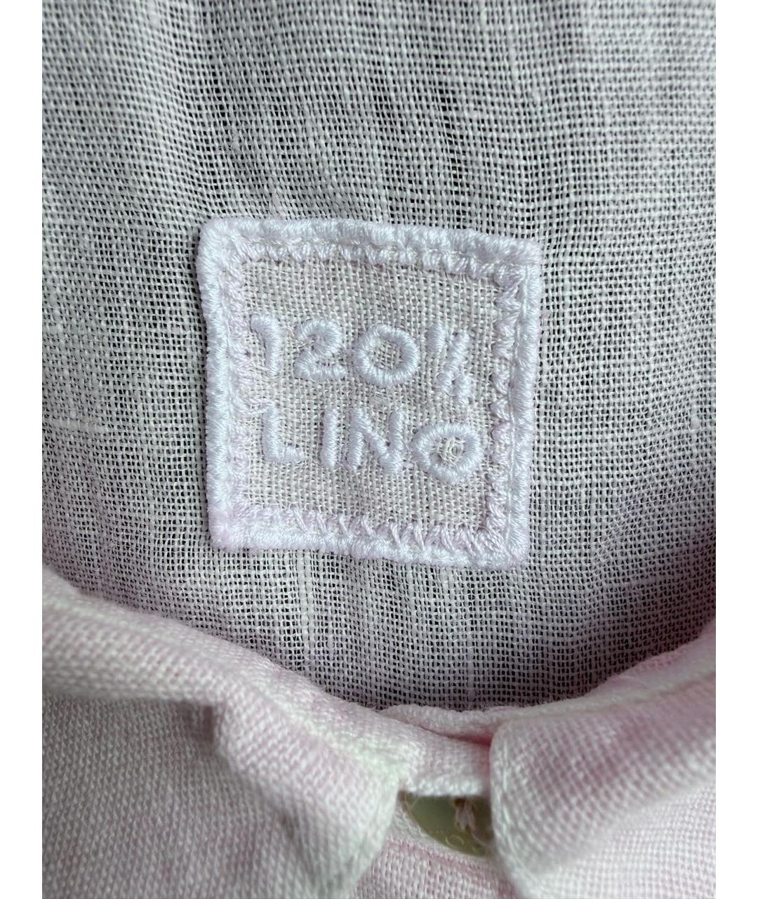 120% LINO Розовая льняная рубашка, фото 3