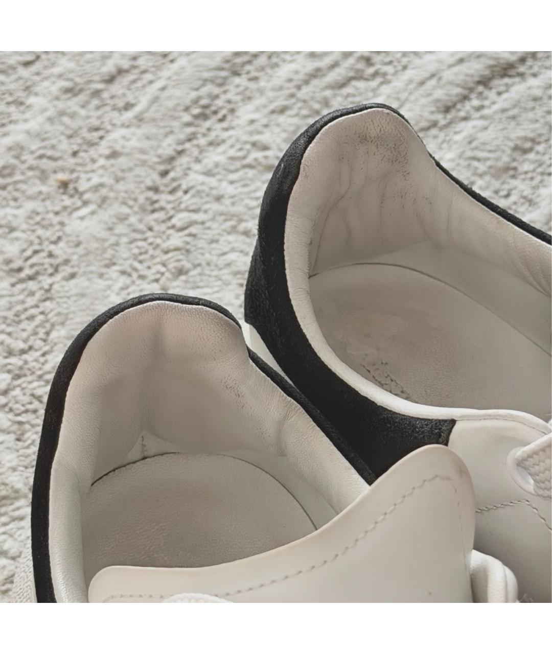 MCQ ALEXANDER MCQUEEN Белые кожаные кеды, фото 4