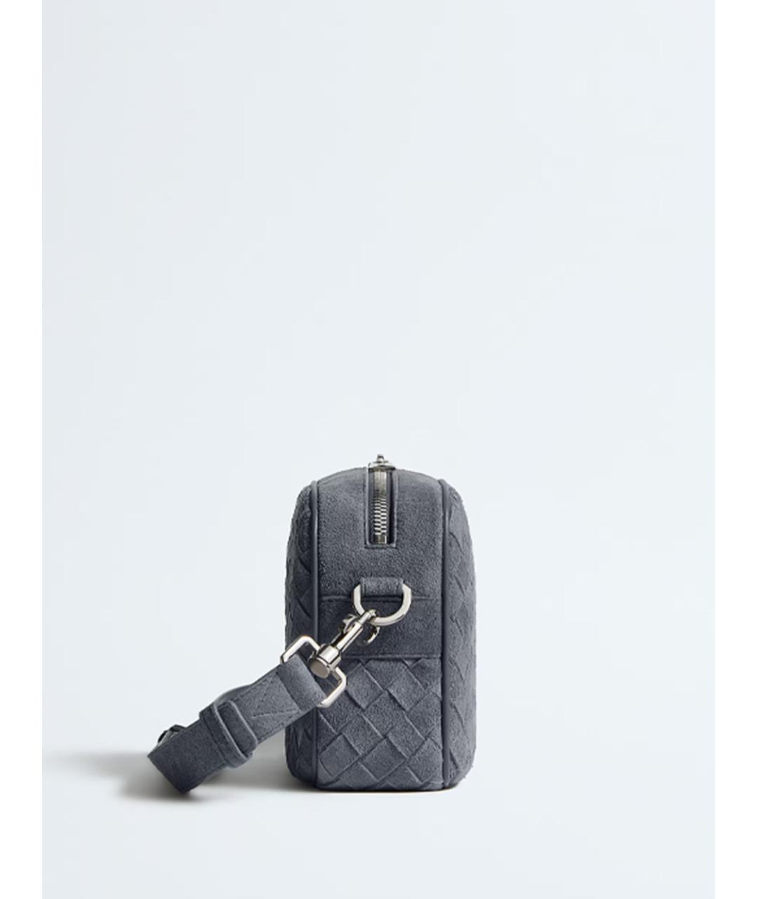 BOTTEGA VENETA Серая замшевая сумка на плечо, фото 2