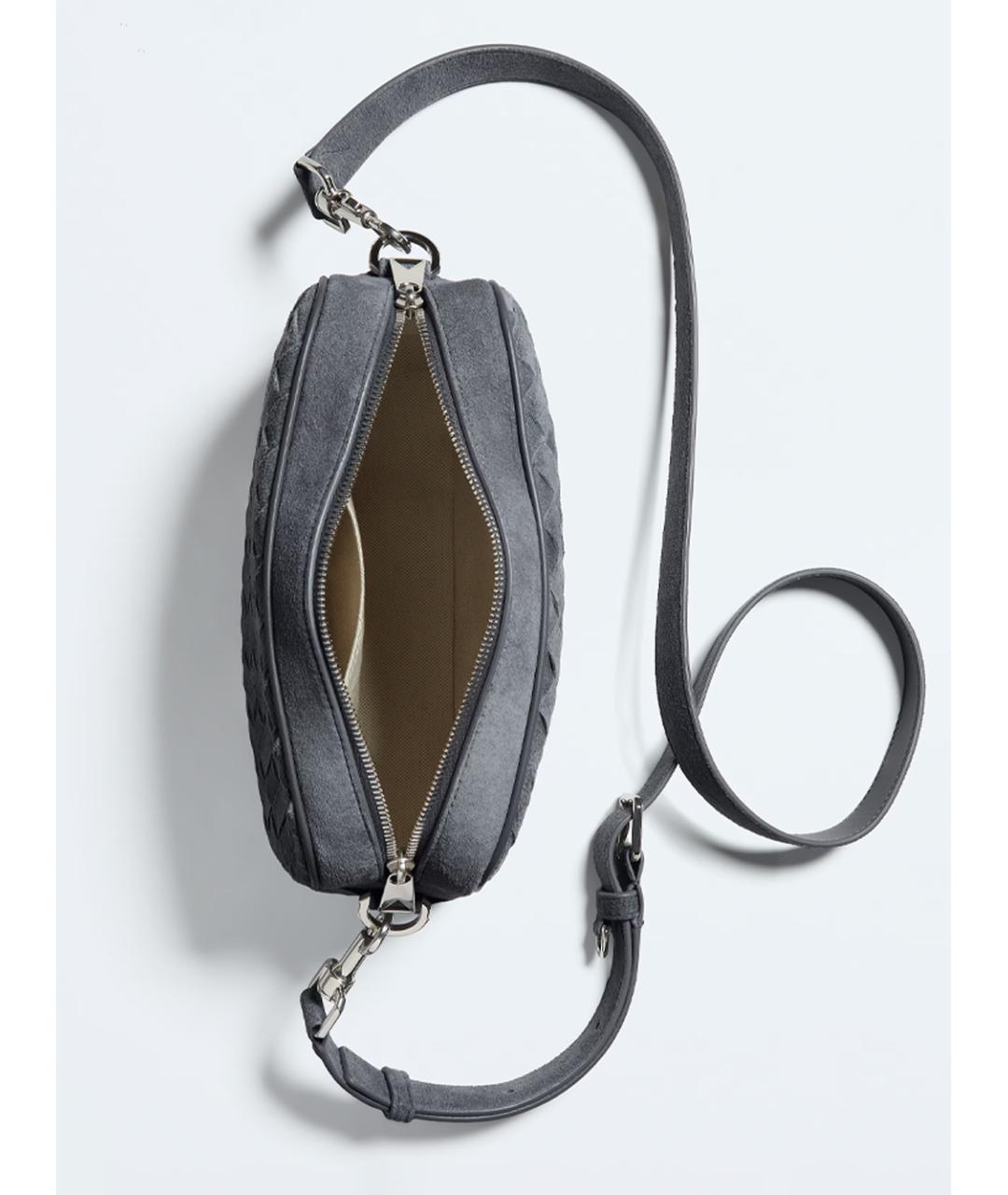 BOTTEGA VENETA Серая замшевая сумка на плечо, фото 3