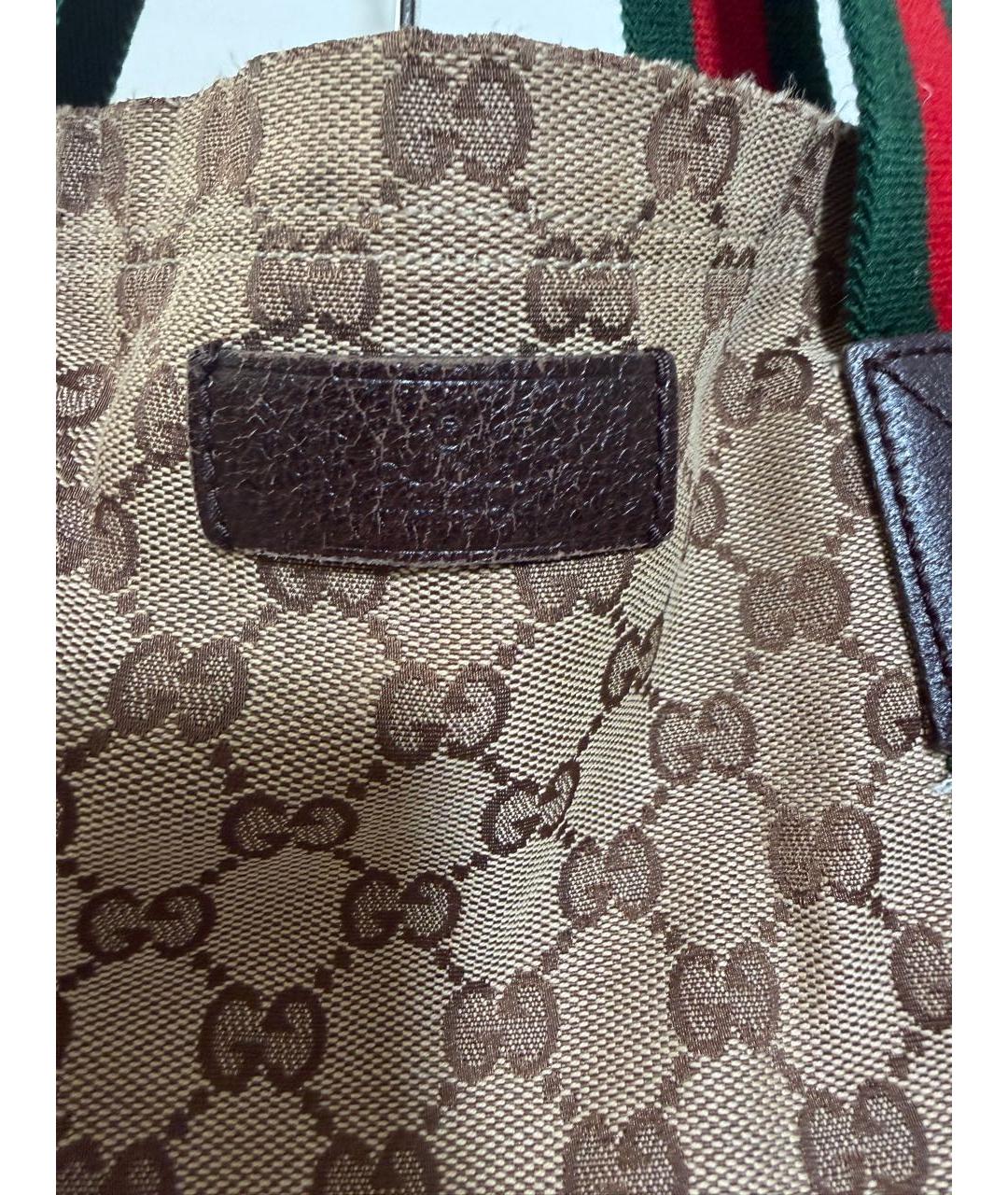 GUCCI Коричневая кожаная сумка тоут, фото 2