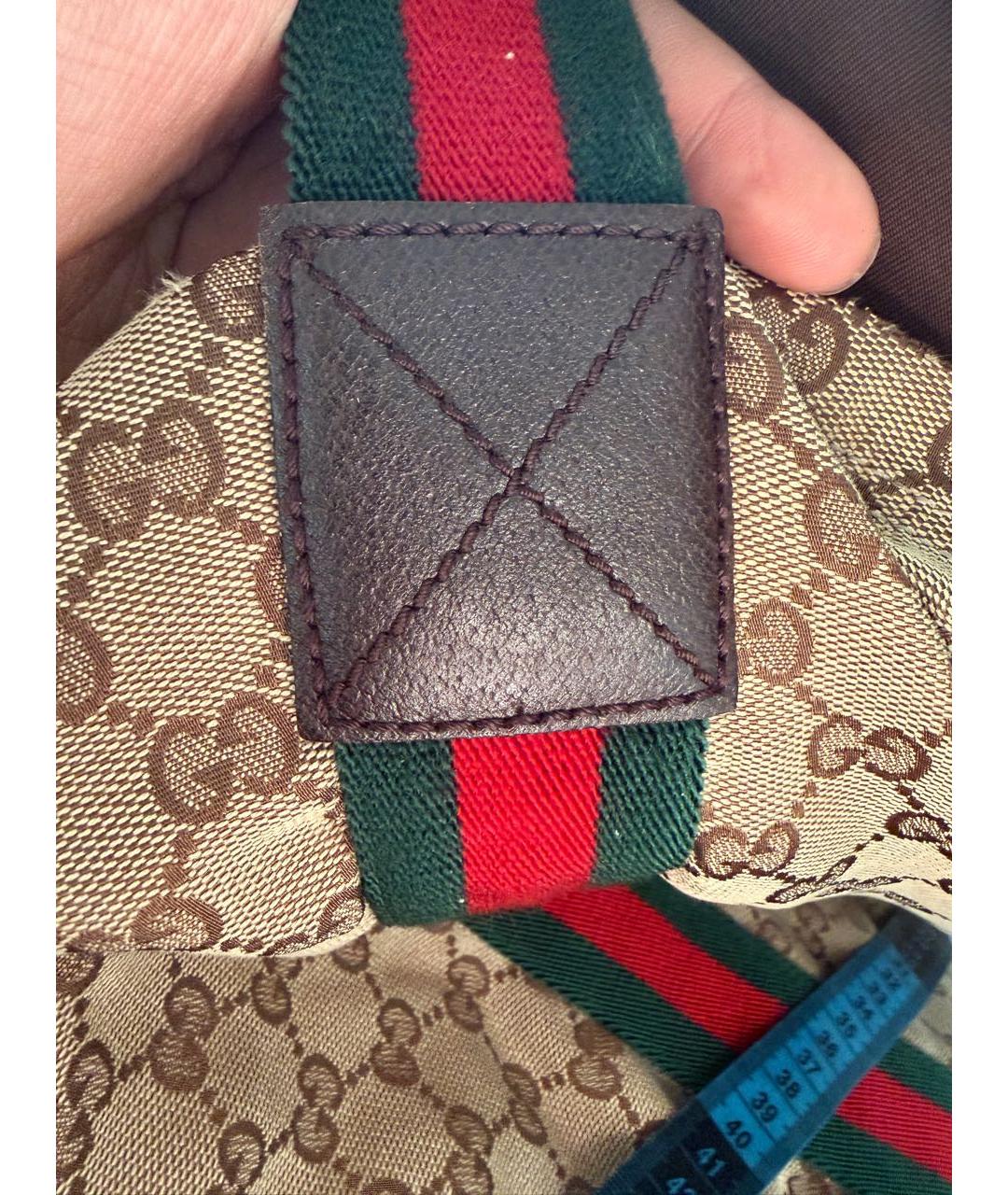 GUCCI Коричневая кожаная сумка тоут, фото 6