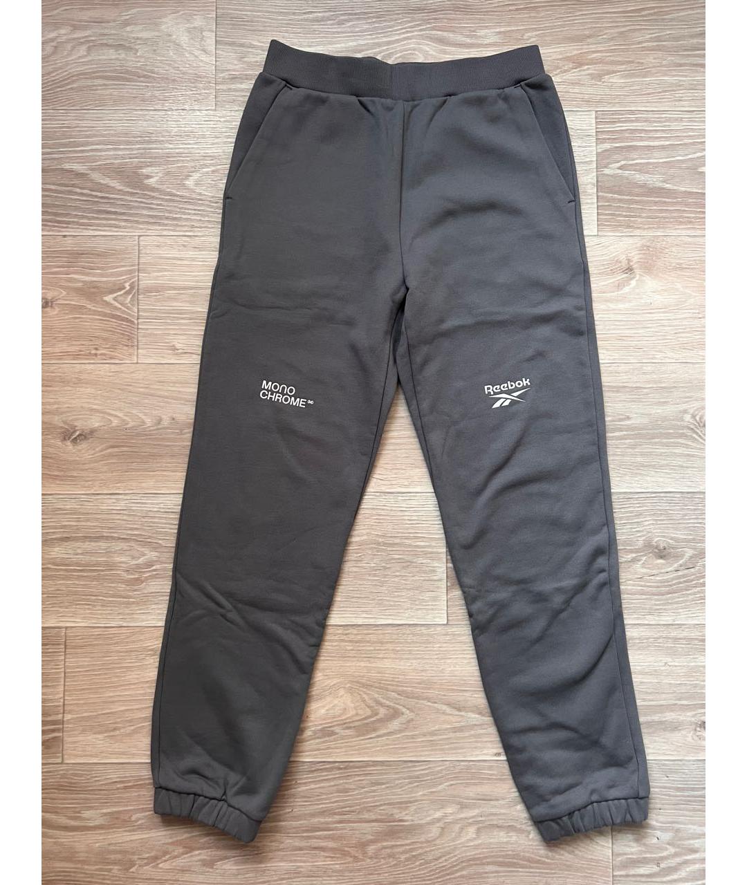 REEBOK Антрацитовые хлопковые повседневные брюки, фото 3