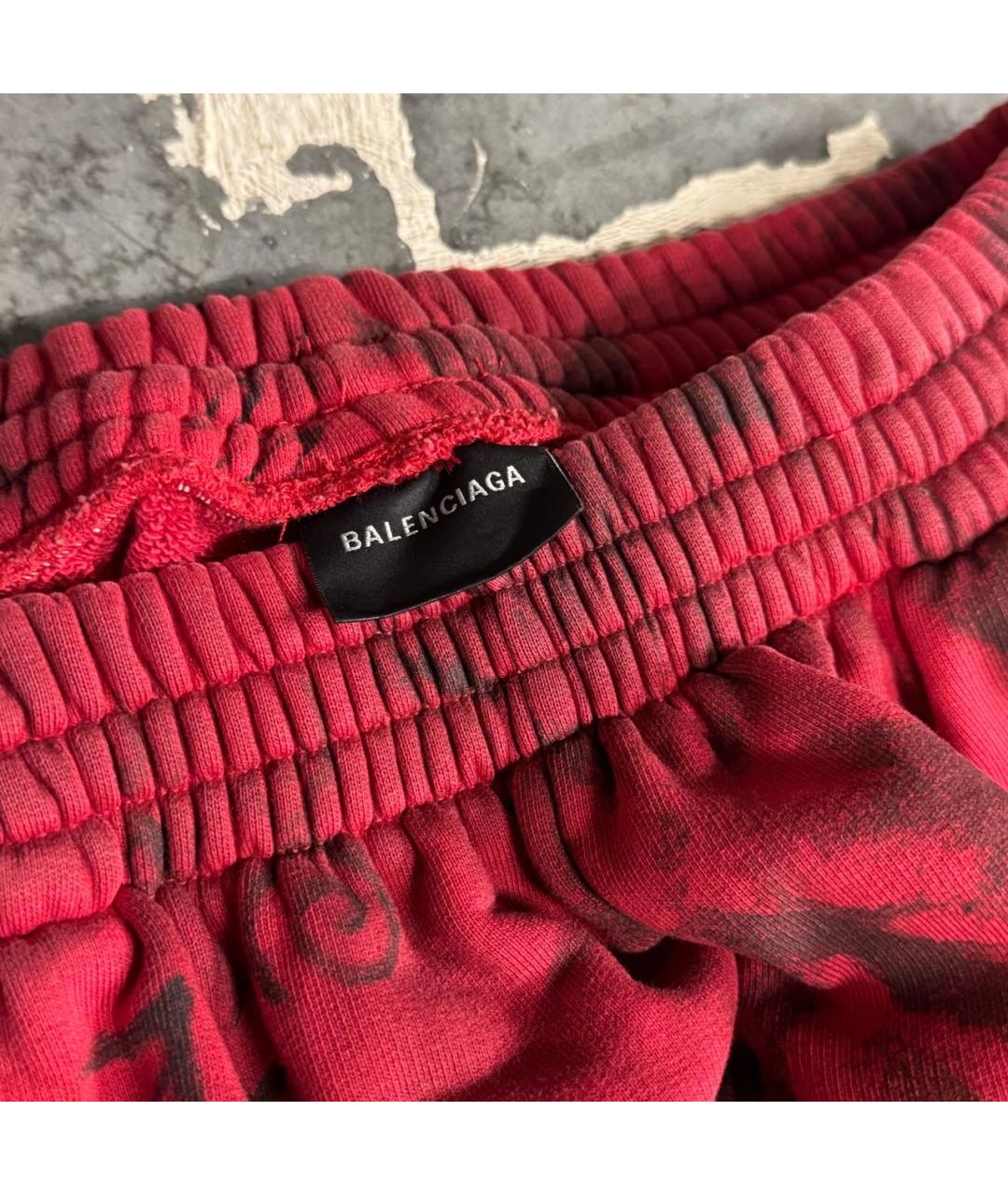 BALENCIAGA Бордовые хлопковые повседневные брюки, фото 5