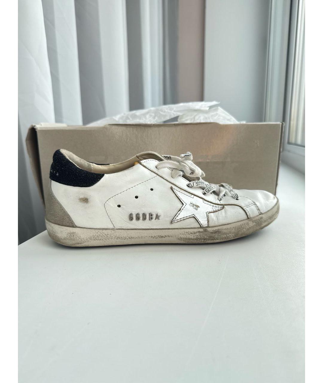 GOLDEN GOOSE Белые кожаные кеды, фото 8