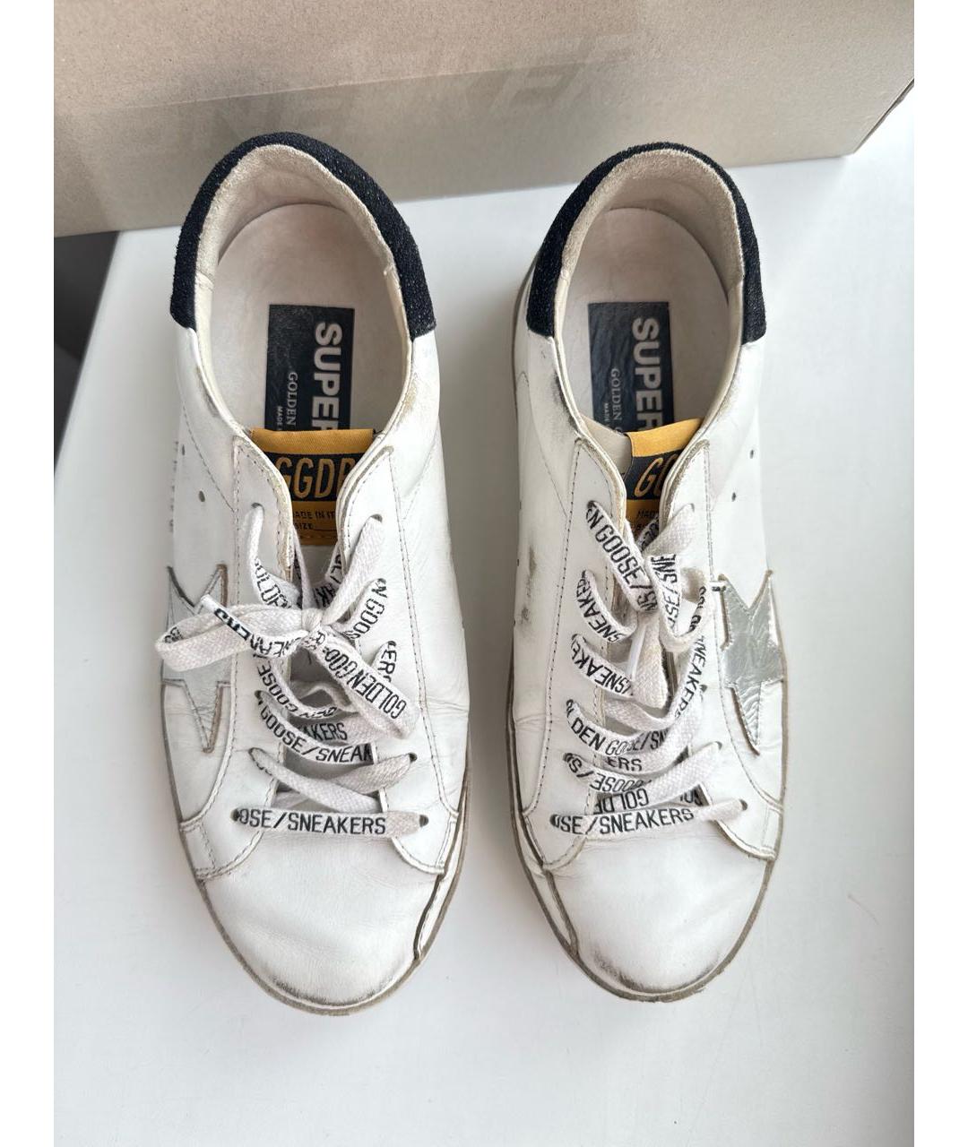 GOLDEN GOOSE Белые кожаные кеды, фото 3