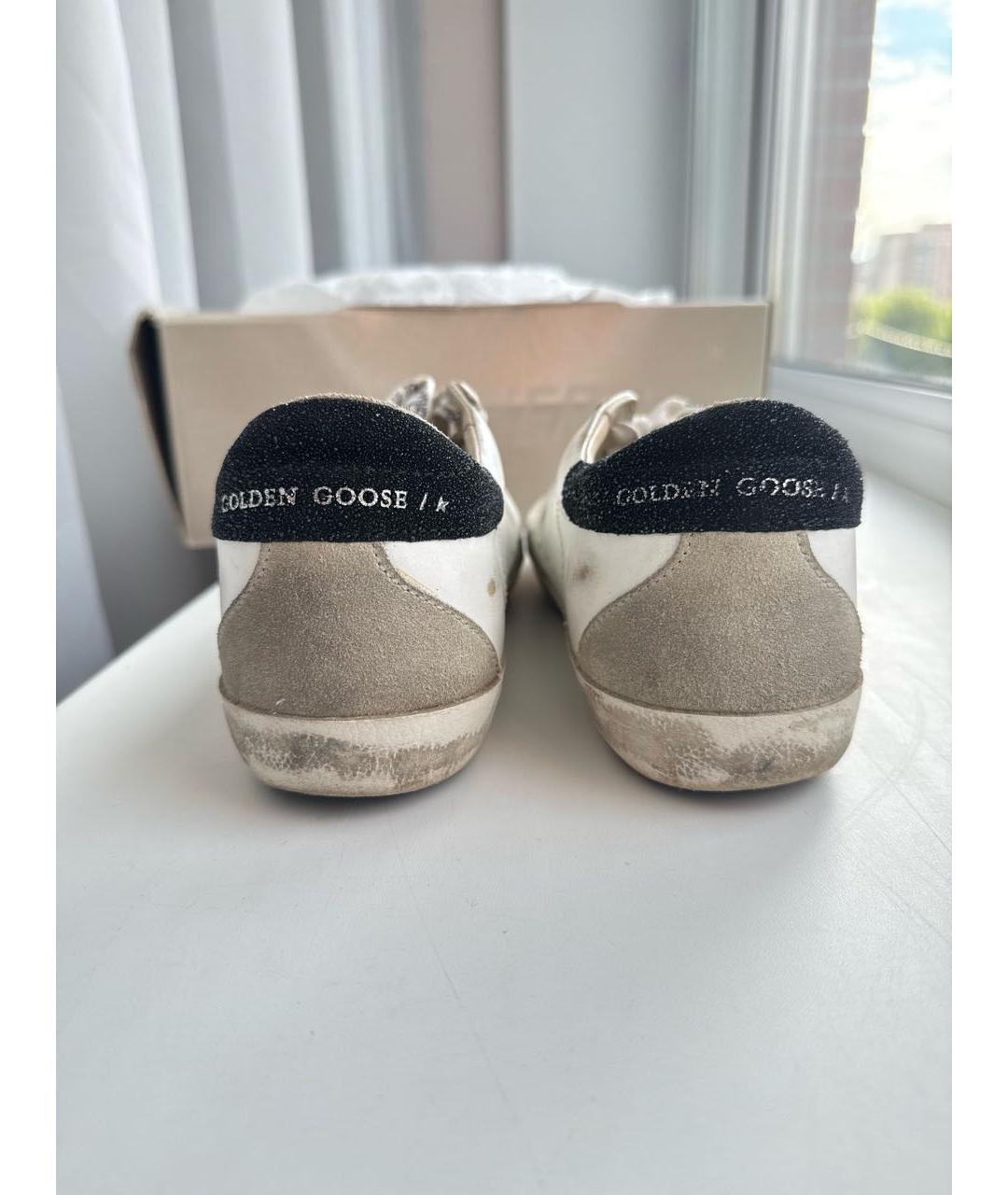 GOLDEN GOOSE Белые кожаные кеды, фото 4