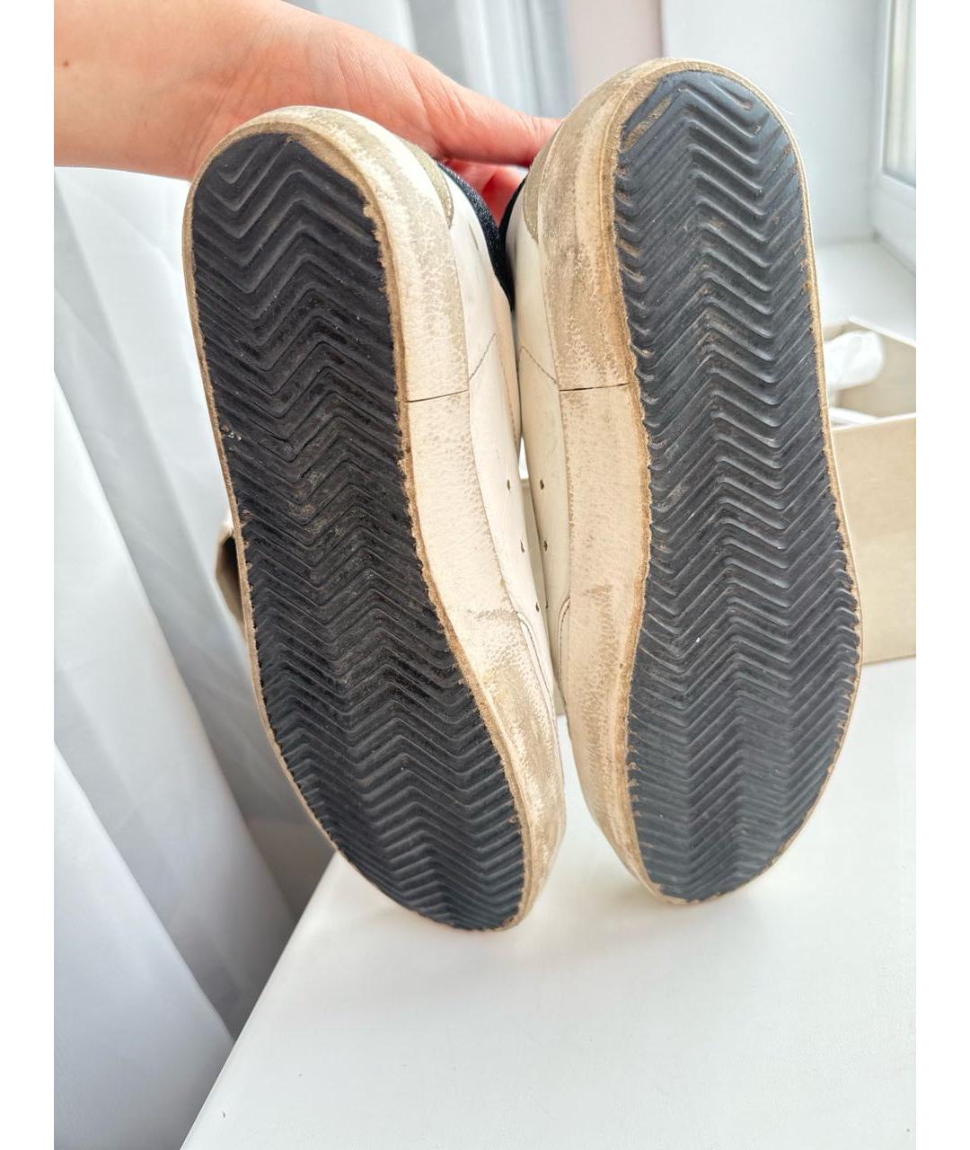 GOLDEN GOOSE Белые кожаные кеды, фото 5