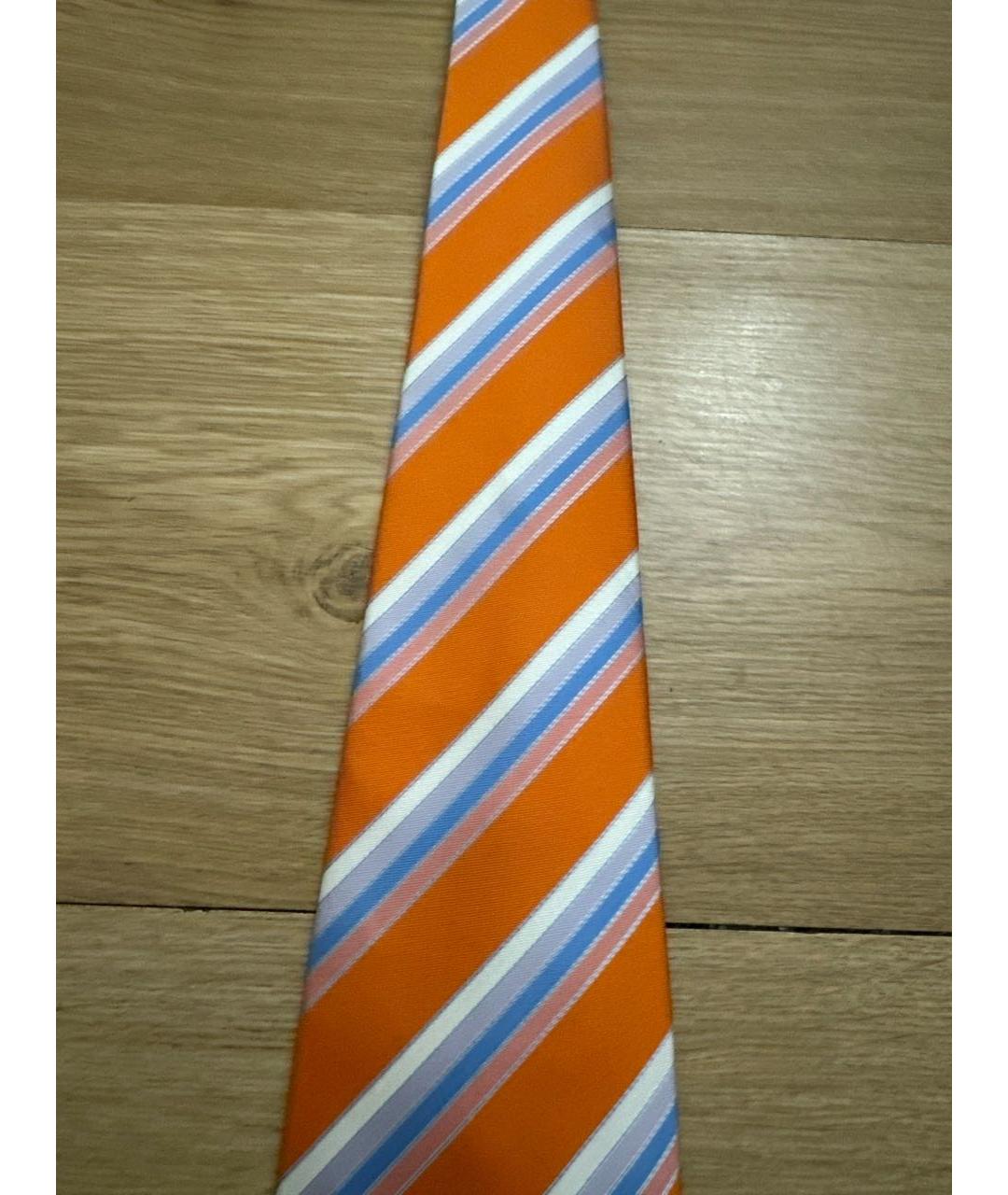 ERMENEGILDO ZEGNA XXX Оранжевый шелковый галстук, фото 2