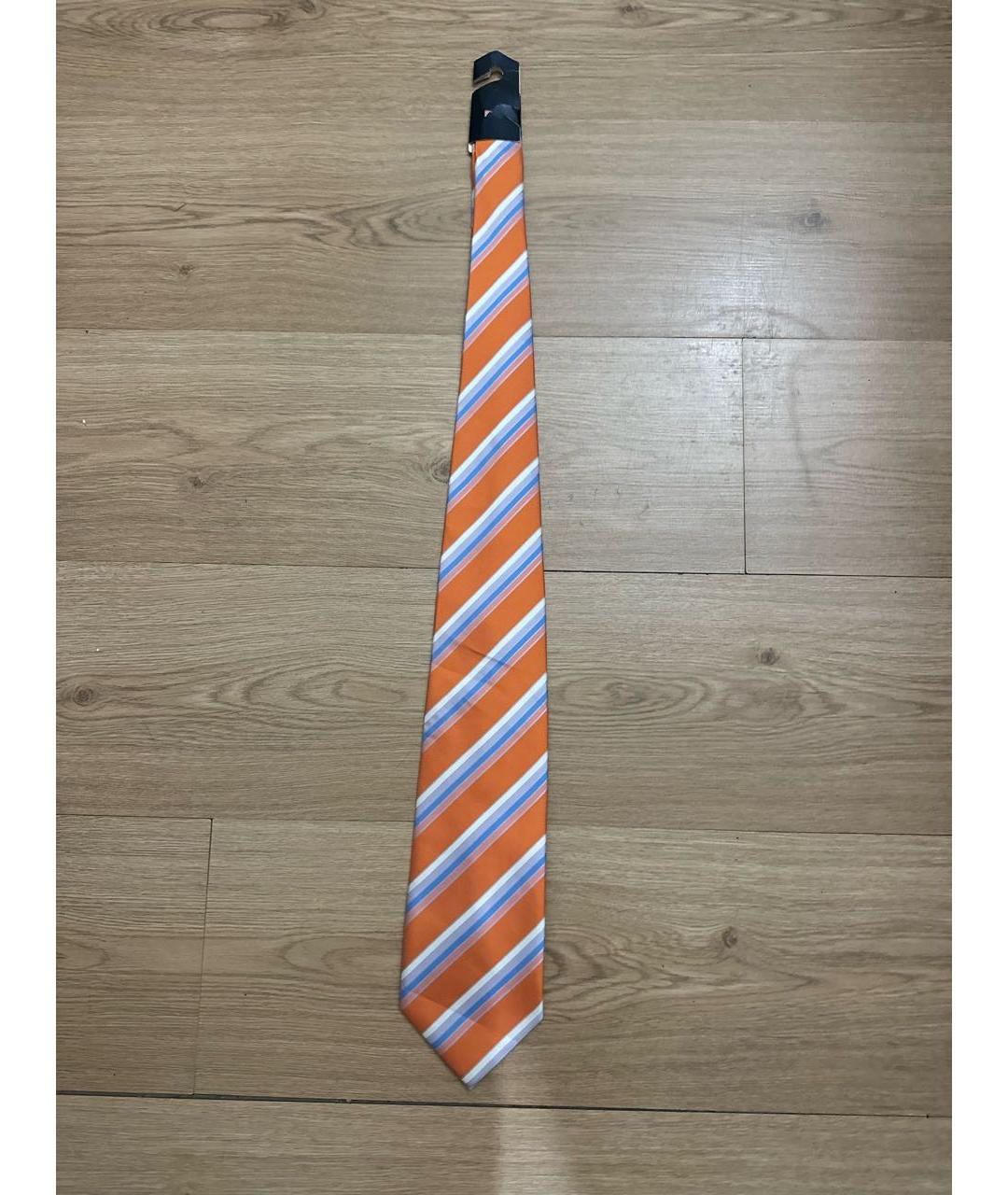 ERMENEGILDO ZEGNA XXX Оранжевый шелковый галстук, фото 7
