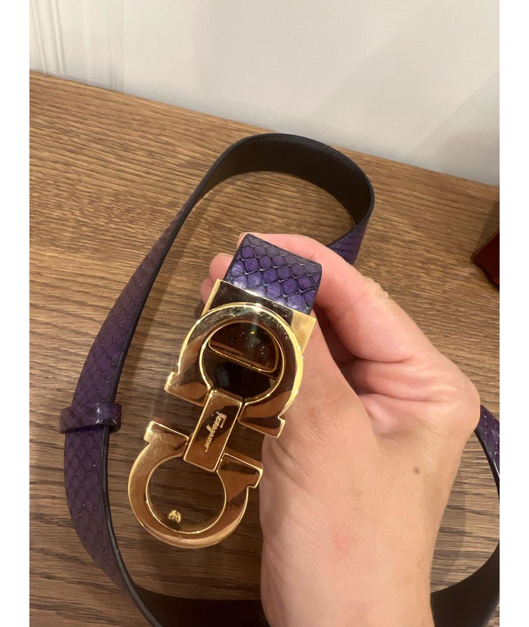 FERRAGAMO Коричневый кожаный ремень, фото 4