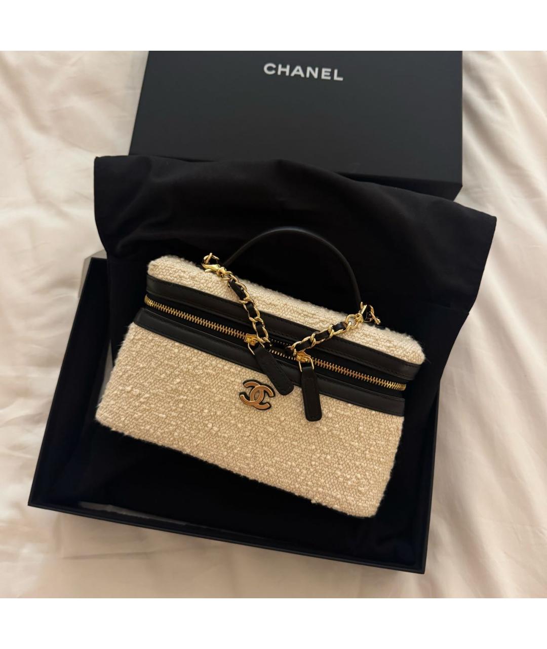 CHANEL Белая сумка через плечо, фото 2