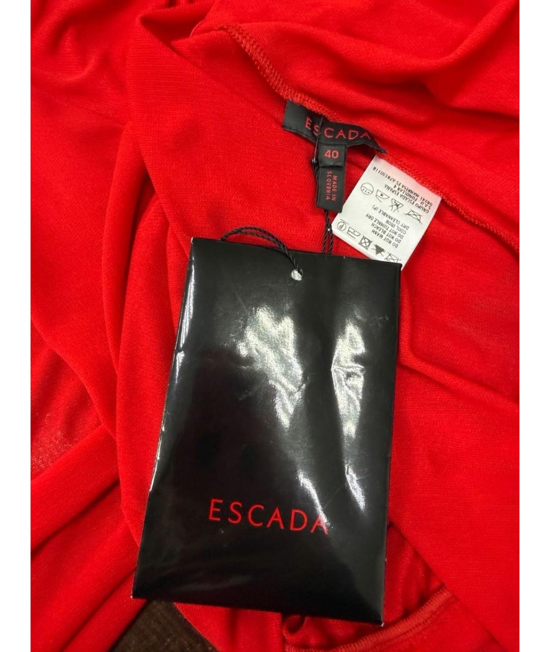 ESCADA Красная вискозная майка, фото 6