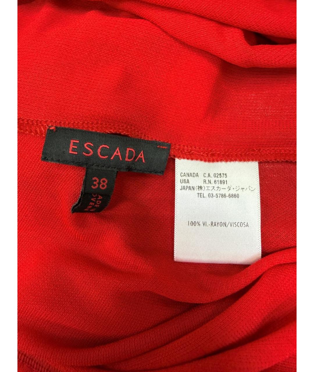 ESCADA Красная вискозная майка, фото 3
