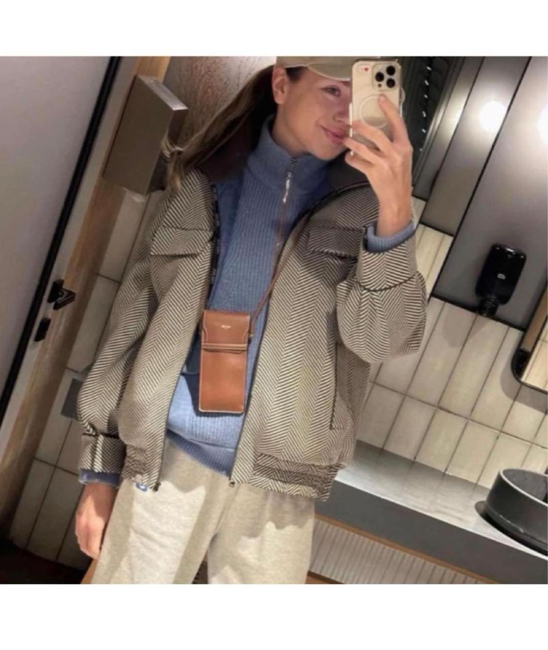 CELINE Коричневая кожаная сумка через плечо, фото 6