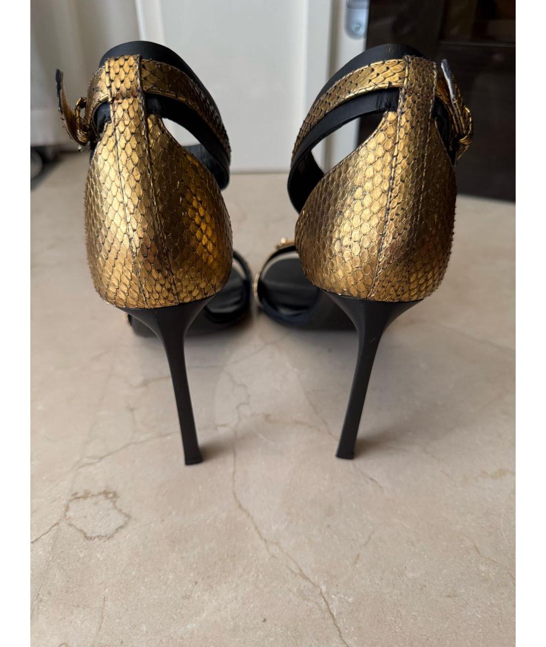 LANVIN Черные кожаные босоножки, фото 4
