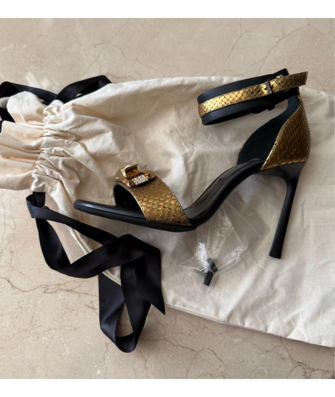 LANVIN Черные кожаные босоножки, фото 7
