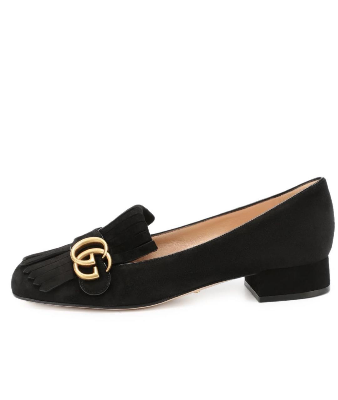 GUCCI Черные замшевые туфли, фото 9