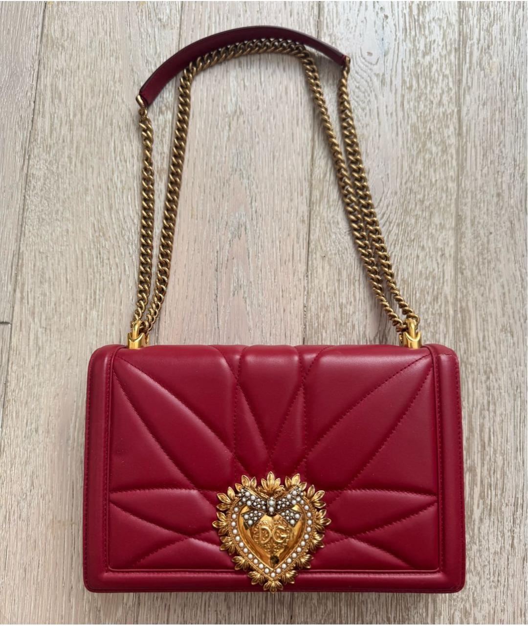 DOLCE&GABBANA Красная кожаная сумка через плечо, фото 5