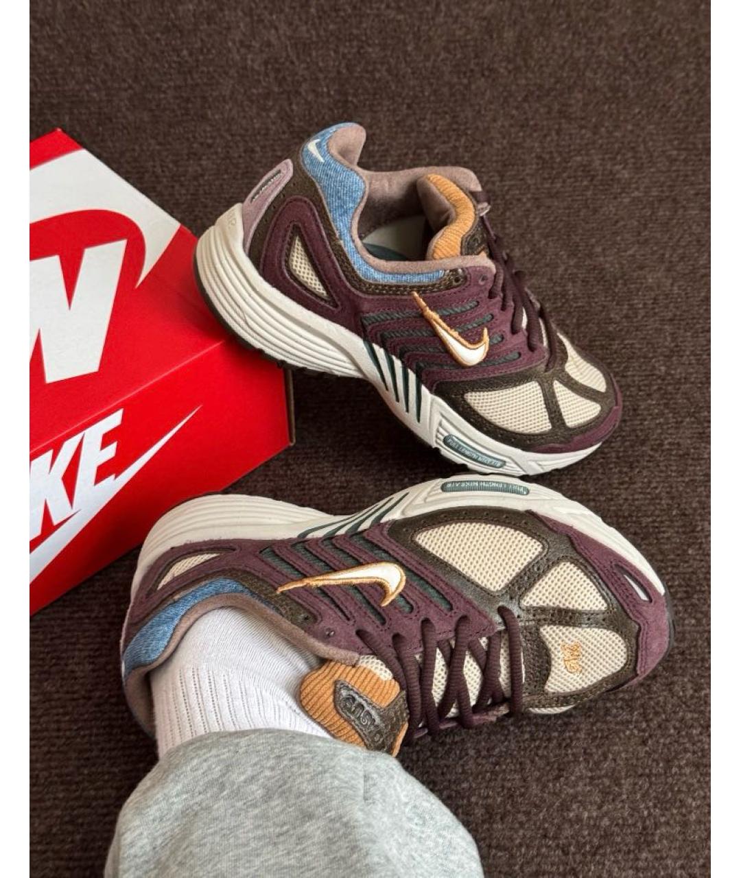 NIKE Коричневые текстильные кроссовки, фото 5