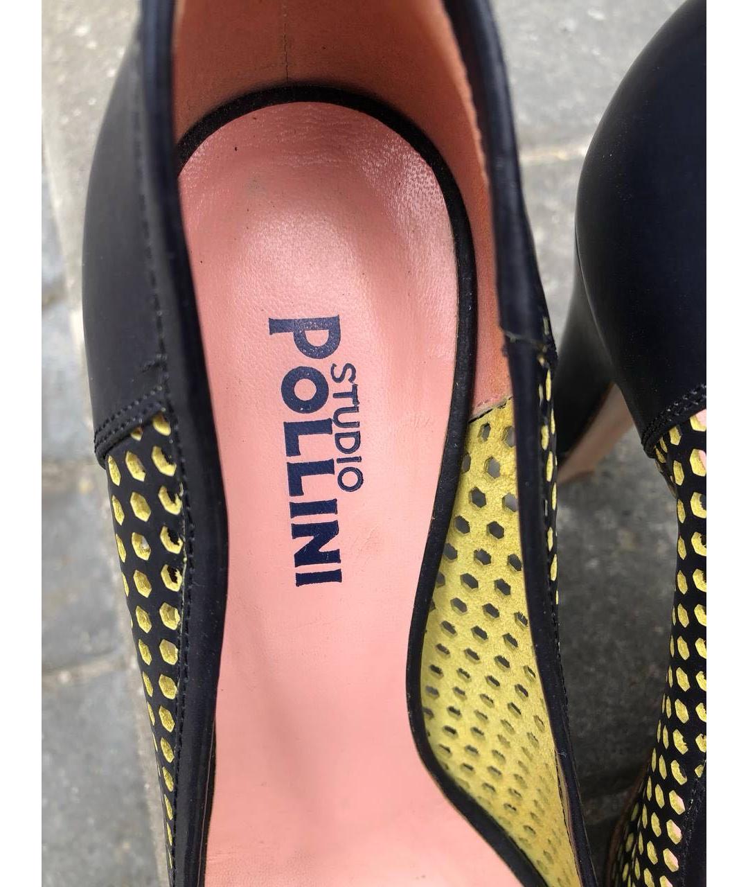 POLLINI Черные кожаные туфли, фото 3