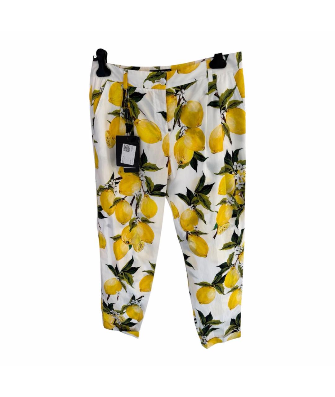 DOLCE&GABBANA Мульти хлопковые прямые брюки, фото 8