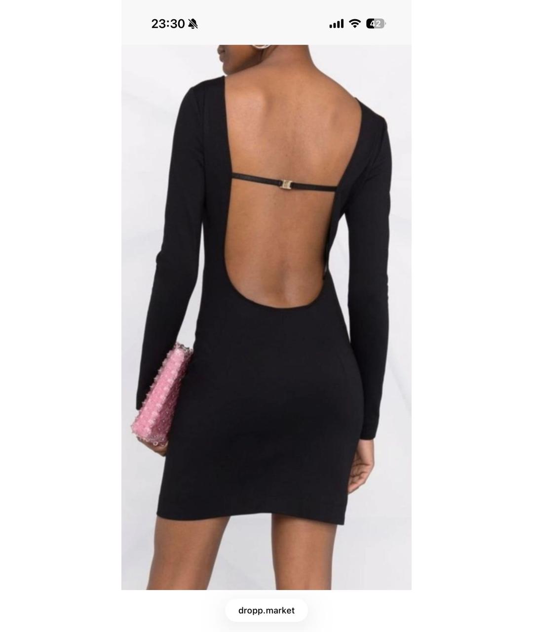 DOLCE&GABBANA Черное вискозное вечернее платье, фото 4