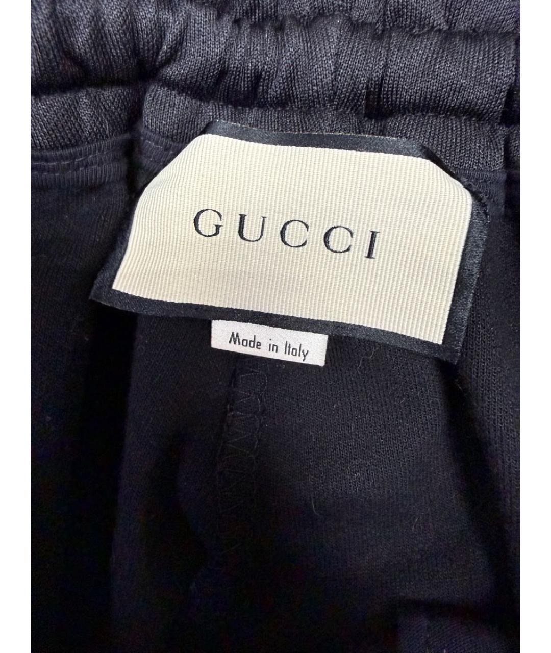 GUCCI Черные полиэстеровые повседневные брюки, фото 4