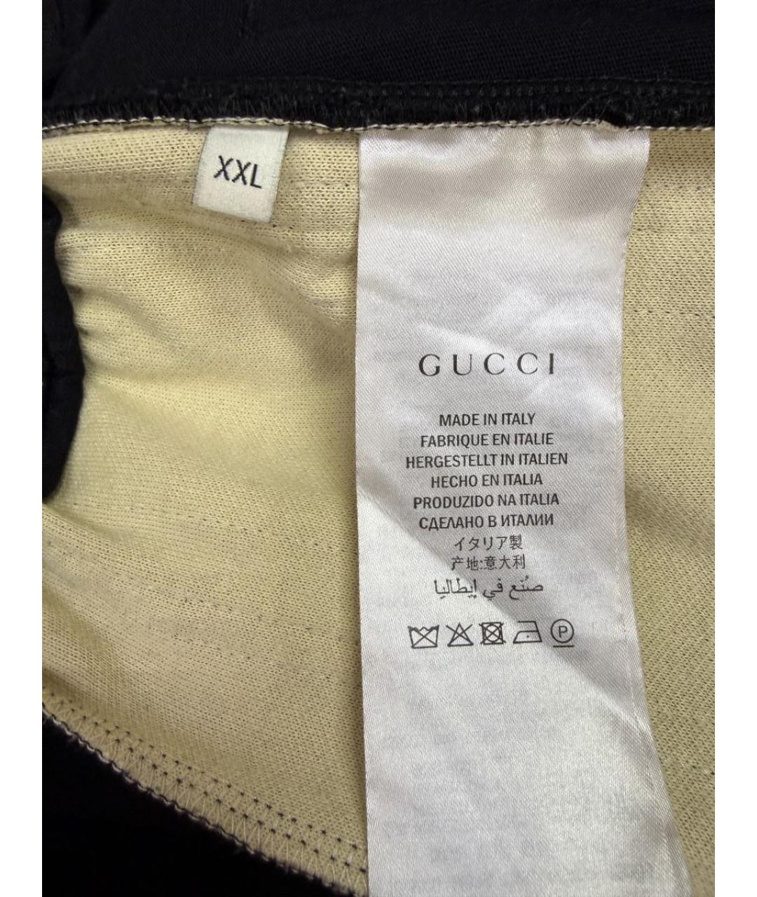 GUCCI Черные полиэстеровые повседневные брюки, фото 5