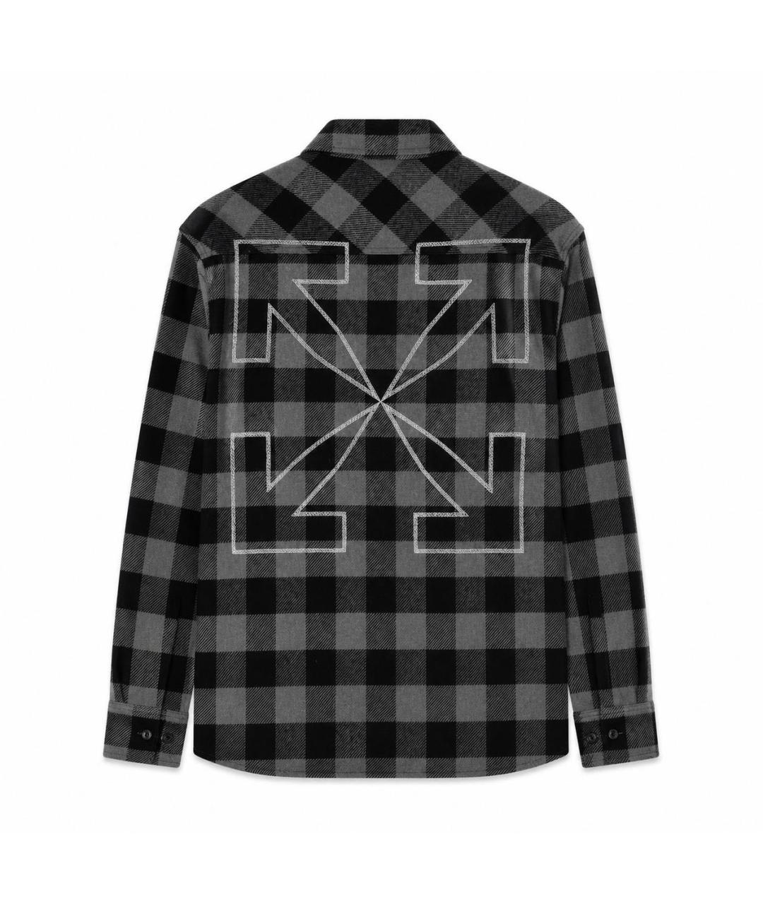 OFF-WHITE Серая хлопковая кэжуал рубашка, фото 3