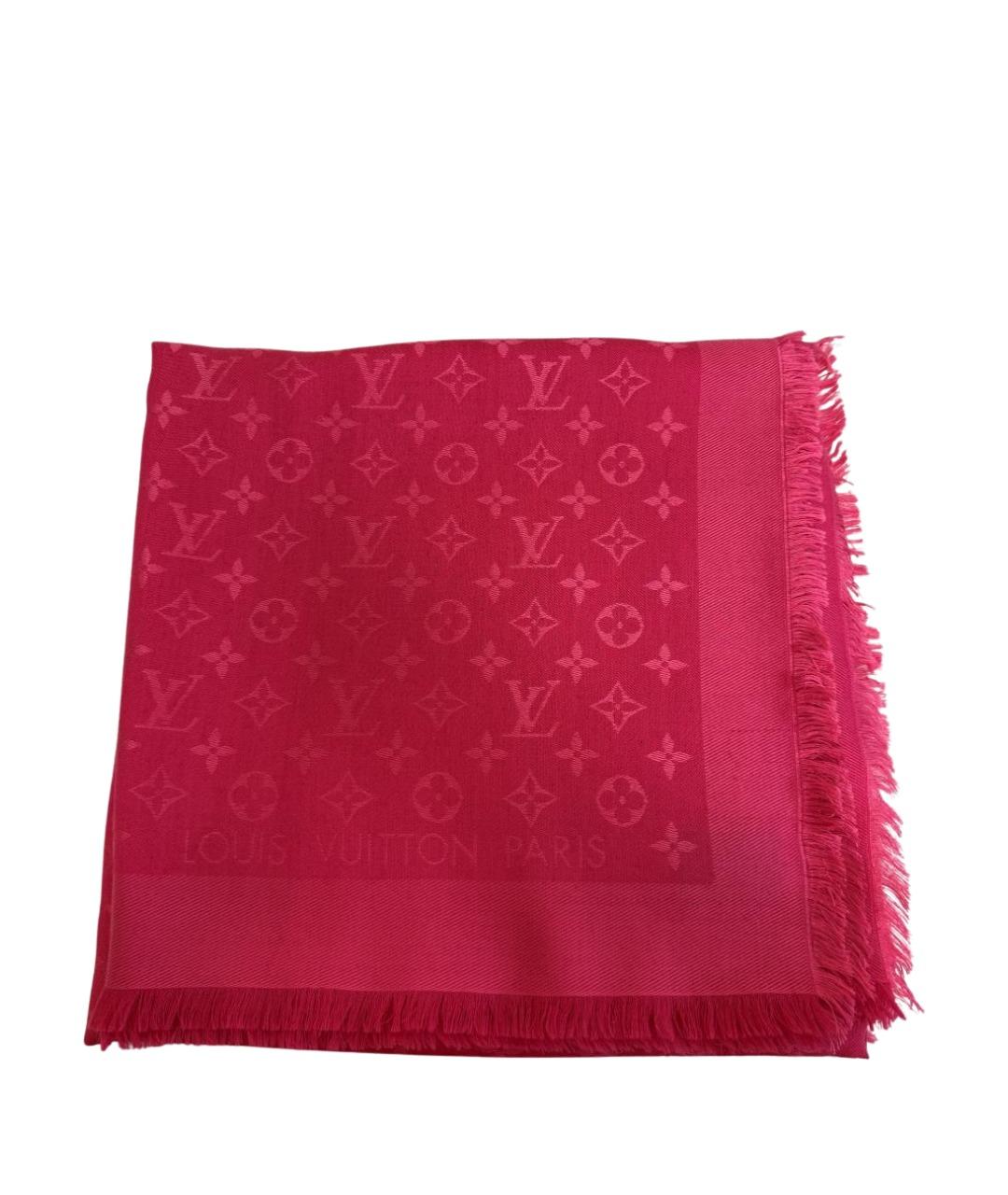 LOUIS VUITTON Фуксия шелковый платок, фото 1