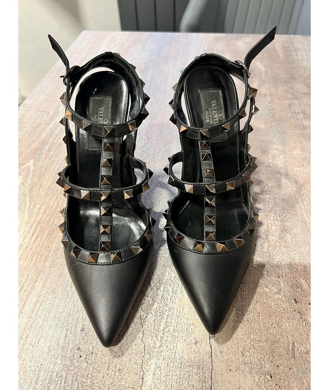 VALENTINO Черные кожаные туфли, фото 2