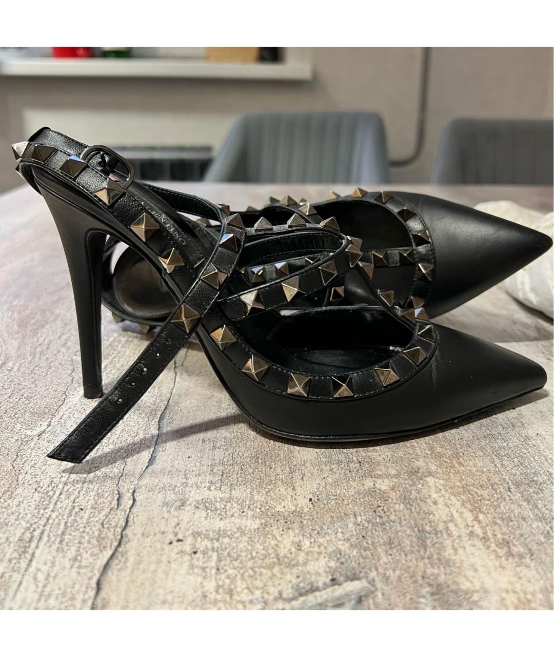 VALENTINO Черные кожаные туфли, фото 8