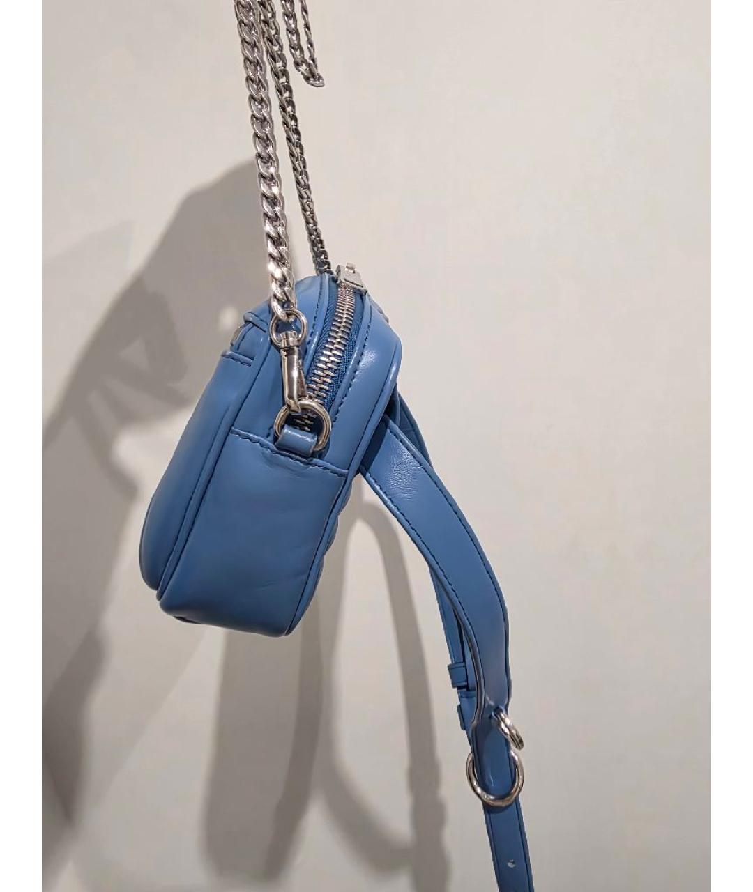 PRADA Голубая кожаная сумка через плечо, фото 2
